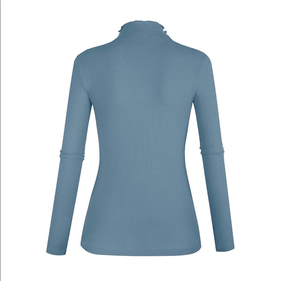 NWT Lettuce Trim Mockneck Top - Picture 3 of 5